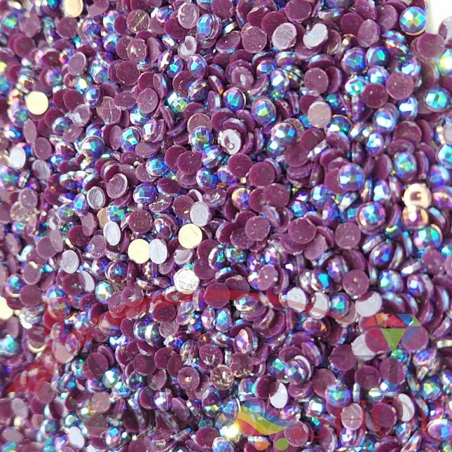 DMC 154 Red VY DK - runde Steine - Aurora Borealis (AB) - Diamond Painting