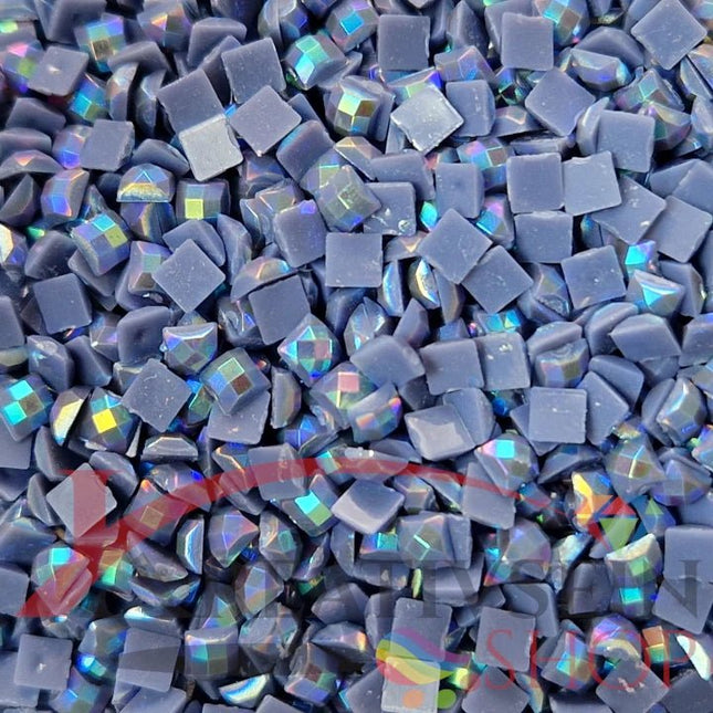 DMC 161 Petrol Blue DK - eckige Steine - Aurora Borealis (AB) - Diamond Painting