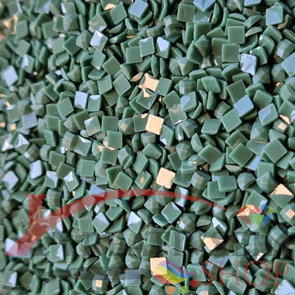 DMC 163 Green - eckige Steine - Diamond Painting