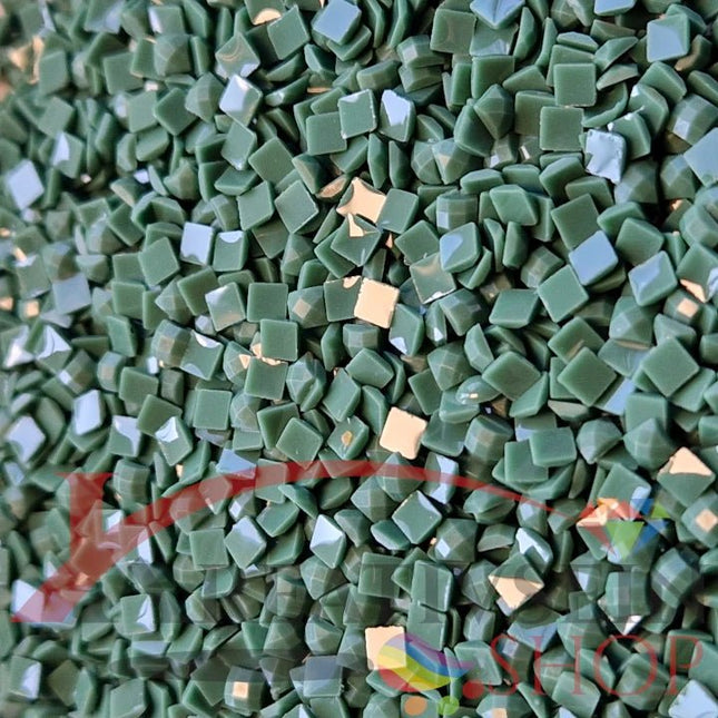 DMC 163 Green - eckige Steine - Diamond Painting