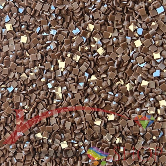 DMC 3031 Mocha Brown VY DK - eckige Steine - Diamond Painting
