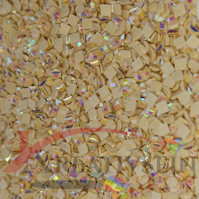 DMC 3033 Mocha Brown VY LT - eckige Steine - Aurora Borealis (AB) - Diamond Painting