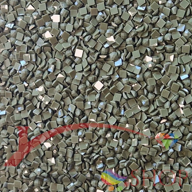 DMC 3051 Green Grey DK - eckige Steine - Diamond Painting