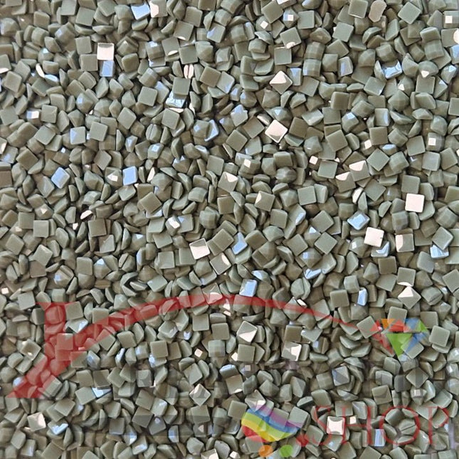 DMC 3052 Green Grey MED - eckige Steine - Diamond Painting