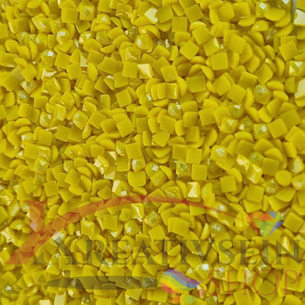DMC 307 Lemon - eckige Steine - Fairy Dust - Diamond Painting