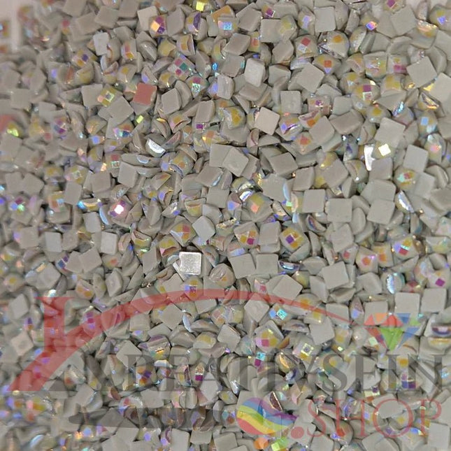 DMC 3072 Beaver Grey VY LT - eckige Steine - Aurora Borealis (AB) - Diamond Painting