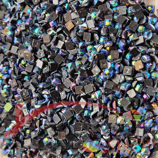 DMC 310 Black - eckige Steine - Aurora Borealis (AB) - Diamond Painting