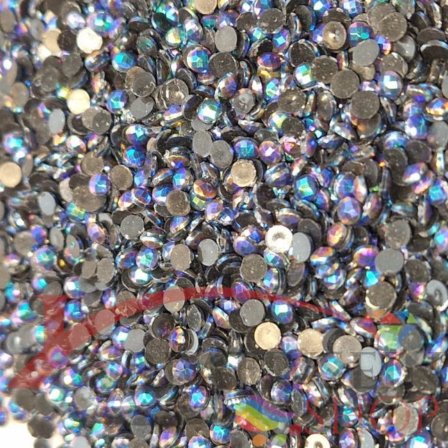 DMC 310 Black - runde Steine - Aurora Borealis (AB) - Diamond Painting