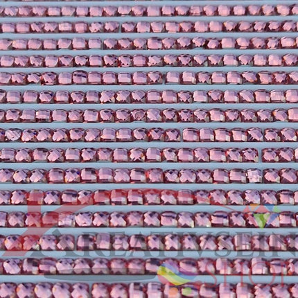 DMC 3328 Salmon DK - eckige Steine - Strass - Diamond Painting