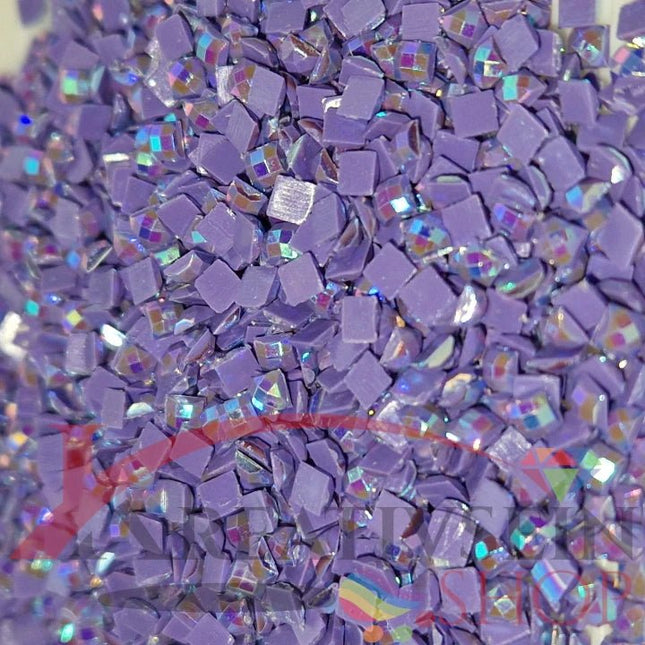 DMC 333 Blue Violet VY DK - eckige Steine - Aurora Borealis (AB) - Diamond Painting