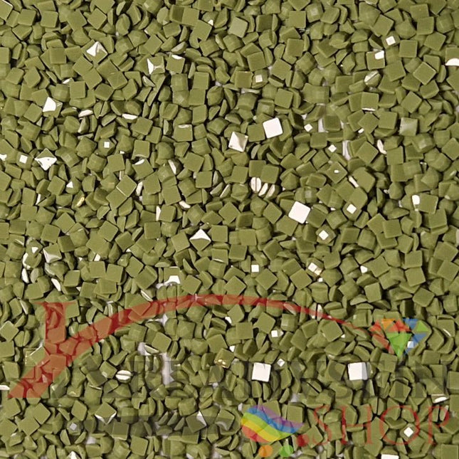 DMC 3347 Yellow Green MED - eckige Steine - Diamond Painting