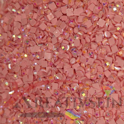 DMC 3354 Dusty Rose LT - eckige Steine - Aurora Borealis (AB) - Diamond Painting