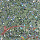 DMC 3363 Pine Green MED - eckige Steine - Aurora Borealis (AB) - Diamond Painting