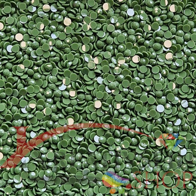 DMC 3363 Pine Green MED - runde Steine - Diamond Painting
