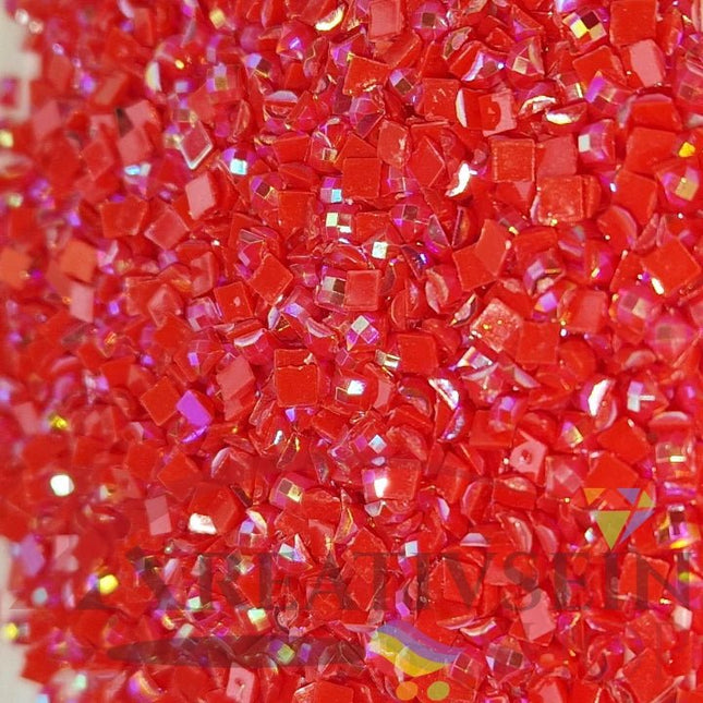 DMC 349 Coral DK - eckige Steine - Aurora Borealis (AB) - Diamond Painting