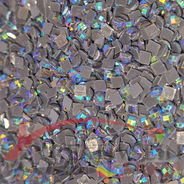 DMC 3799 Pewter Grey VY DK - eckige Steine - Aurora Borealis (AB) - Diamond Painting