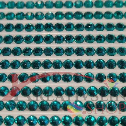 DMC 3808 Turquoise ULT VY DK - rund Steine - Strass - Diamond Painting