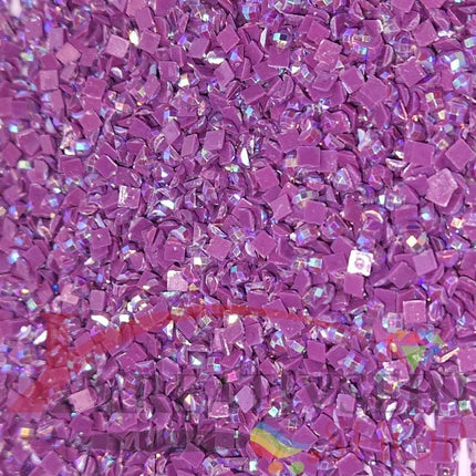 DMC 3834 Grape DK - eckige Steine - Aurora Borealis (AB) - Diamond Painting