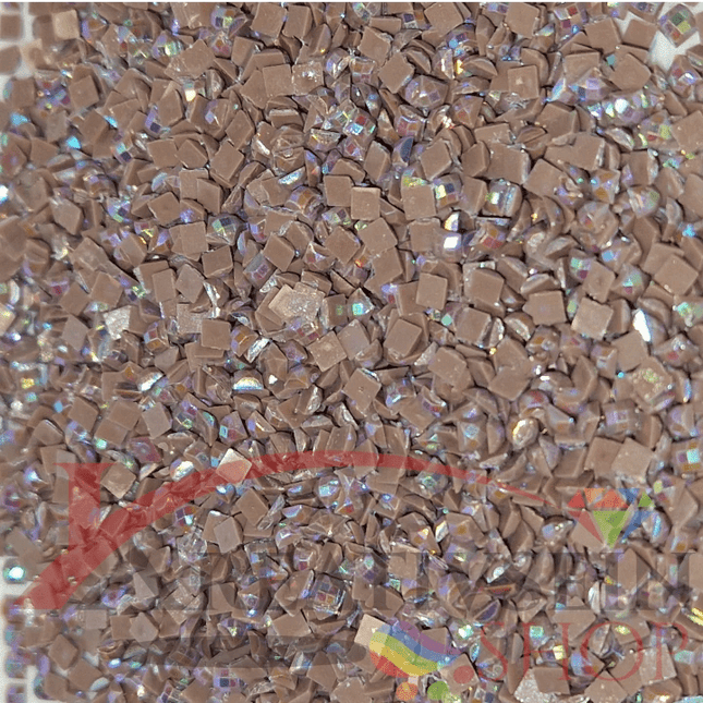 DMC 3860 Cocoa - eckige Steine - Aurora Borealis (AB) - Diamond Painting