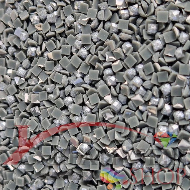 DMC 413 Pewter Grey DK - eckige Steine - Fairy Dust - Diamond Painting