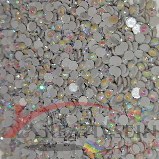 DMC 415 Pearl Grey - runde Steine - Aurora Borealis (AB) - Diamond Painting