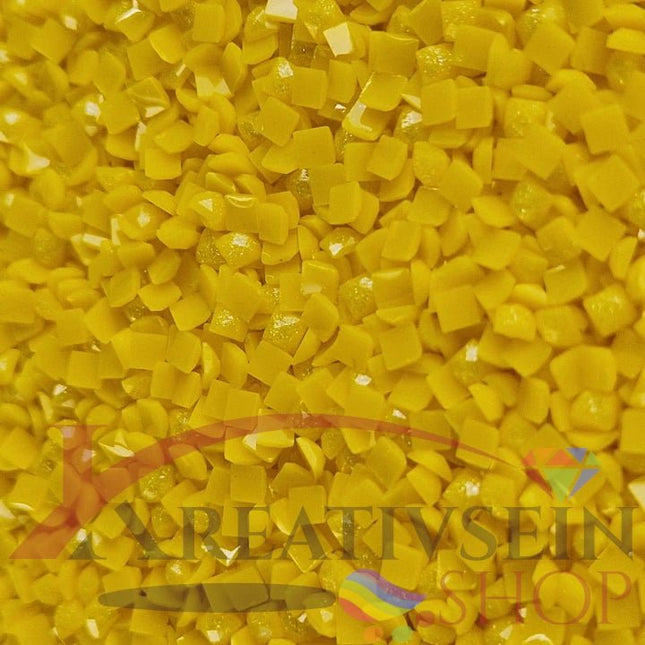 DMC 444 Lemon DK - eckige Steine - Fairy Dust - Diamond Painting