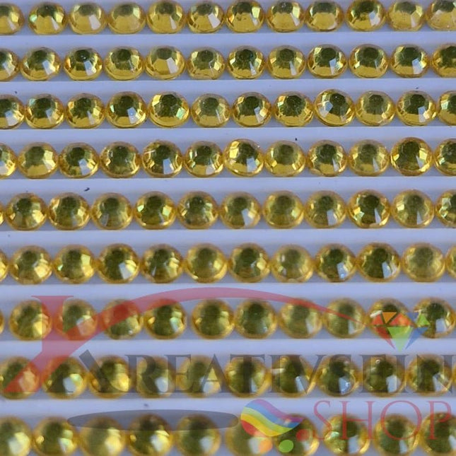DMC 444 Lemon DK - rund Steine - Strass - Diamond Painting
