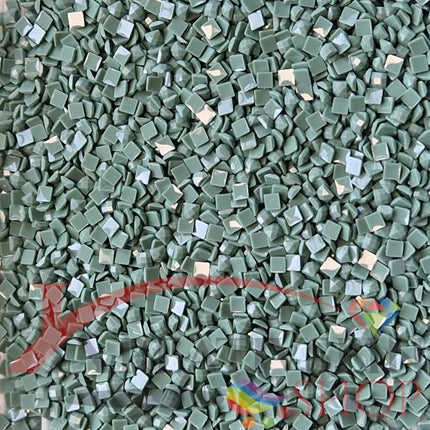 DMC 502 Blue Green - eckige Steine - Diamond Painting