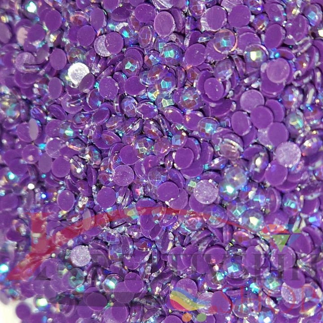 DMC 550 Violet VY LT - runde Steine - Aurora Borealis (AB) - Diamond Painting