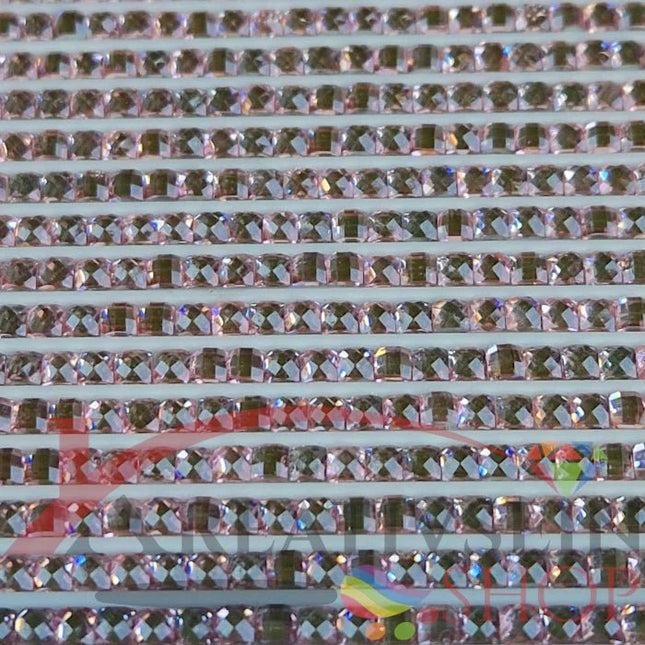 DMC 604 Cranberry LT - eckige Steine - Strass - Diamond Painting