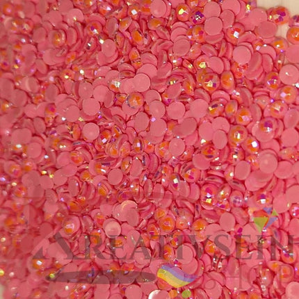 DMC 604 Cranberry LT - runde Steine - Aurora Borealis (AB) - Diamond Painting
