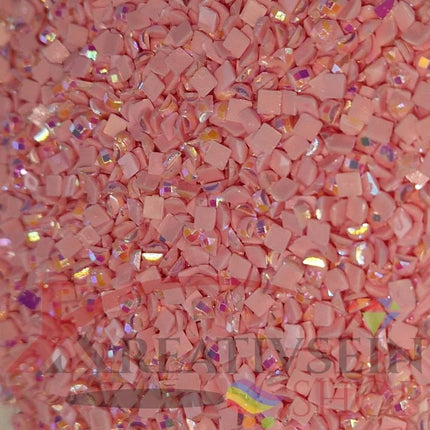 DMC 605 Cranberry VY LT - eckige Steine - Aurora Borealis (AB) - Diamond Painting