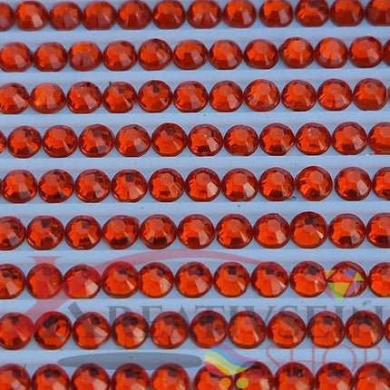 DMC 608 Bright Orange - rund Steine - Strass - Diamond Painting