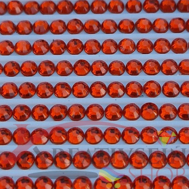 DMC 608 Bright Orange - rund Steine - Strass - Diamond Painting