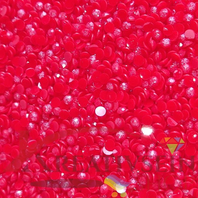 DMC 666 Christmas Red LT - runde Steine - Fairy Dust - Diamond Painting