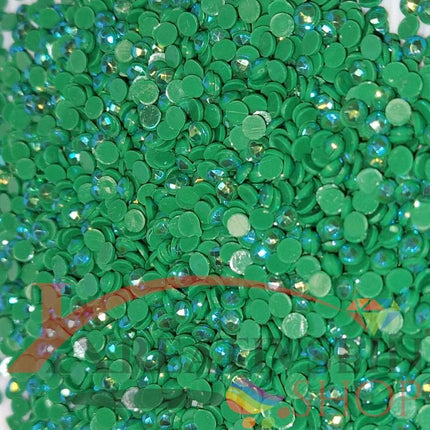 DMC 700 Christmas Green BRIGHT - runde Steine - Aurora Borealis (AB) - Diamond Painting