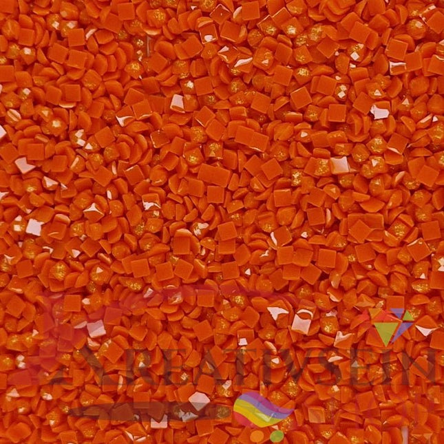 DMC 720 Orange Spice DK - eckige Steine - Fairy Dust - Diamond Painting