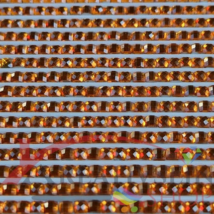 DMC 720 Orange Spice DK - eckige Steine - Strass - Diamond Painting