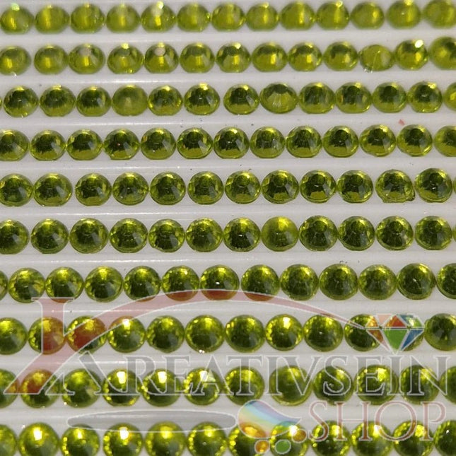 DMC 733 Olive Green MED - rund Steine - Strass - Diamond Painting