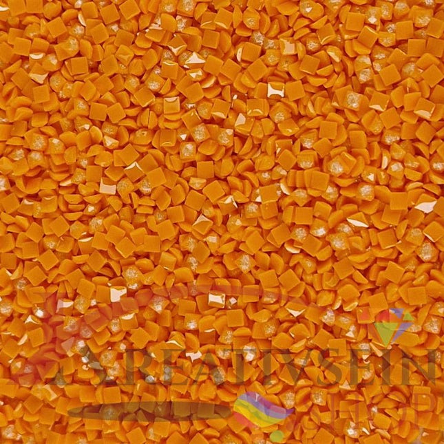 DMC 741 Tangerine MED - eckige Steine - Fairy Dust - Diamond Painting