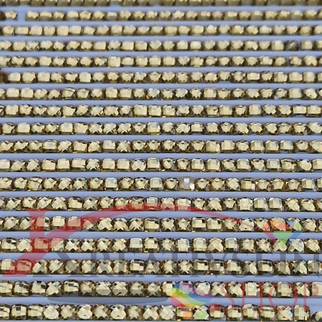 DMC 744 Yellow PALE - eckige Steine - Strass - Diamond Painting