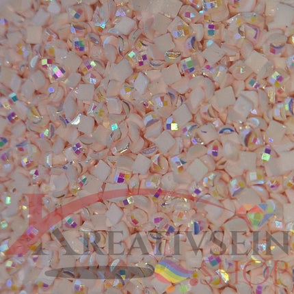 DMC 819 Baby Pink LT - eckige Steine - Aurora Borealis (AB) - Diamond Painting