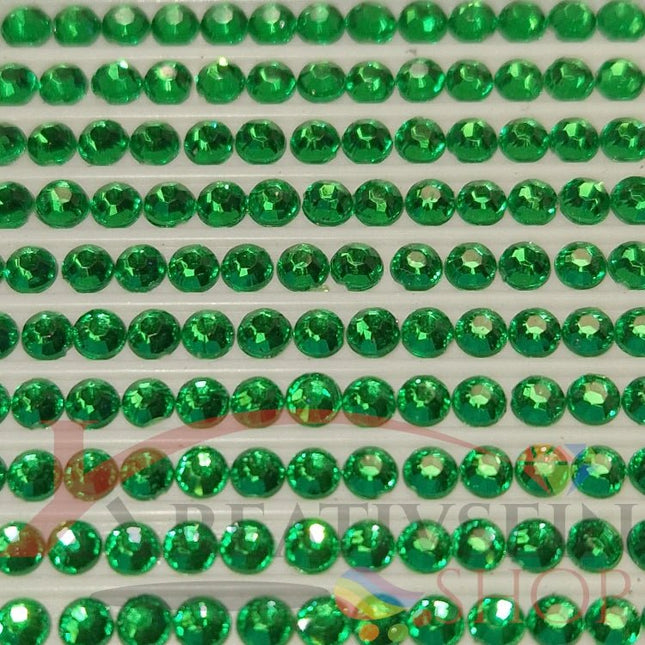 DMC 910 Emerald Green DK - rund Steine - Strass - Diamond Painting
