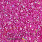 DMC 917 Plum MED - runde Steine - Aurora Borealis (AB) - Diamond Painting