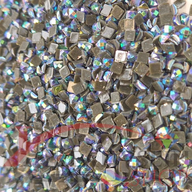DMC 934 Black Avocado Green - eckige Steine - Aurora Borealis (AB) - Diamond Painting
