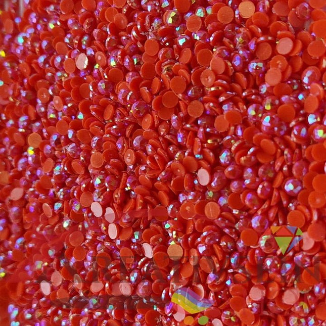 DMC 946 Burnt Orange MED - runde Steine - Aurora Borealis (AB) - Diamond Painting