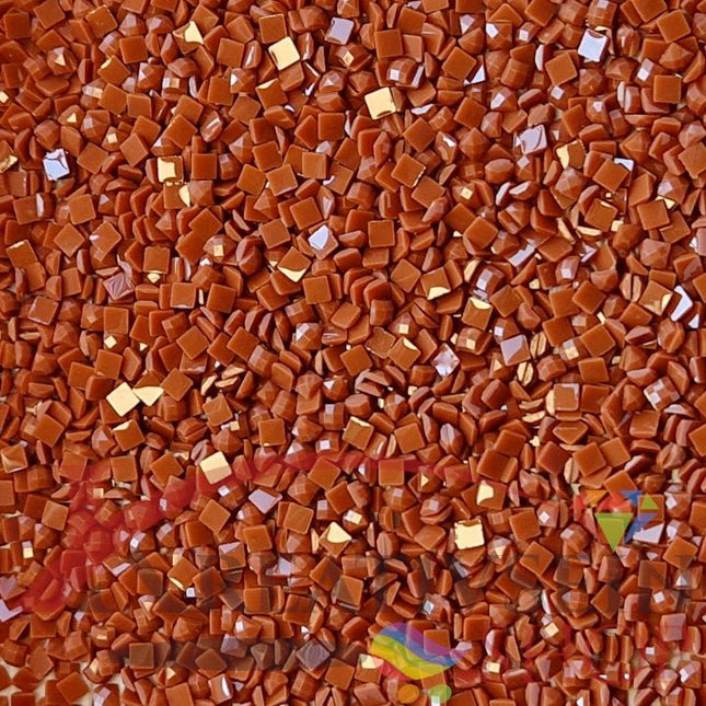 DMC 975 Golden Brown DK - eckige Steine - Diamond Painting