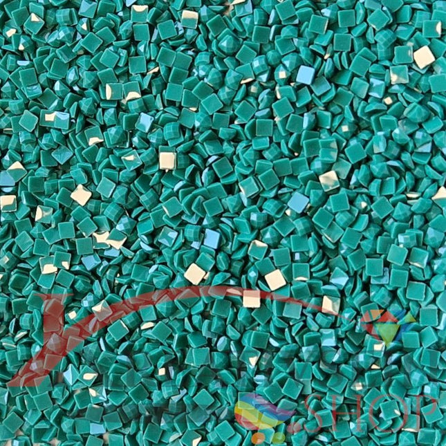 DMC 991 Aquamarine DK - eckige Steine - Diamond Painting