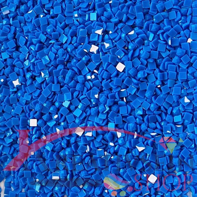 DMC 995 Electric Blue DK - eckige Steine - Diamond Painting