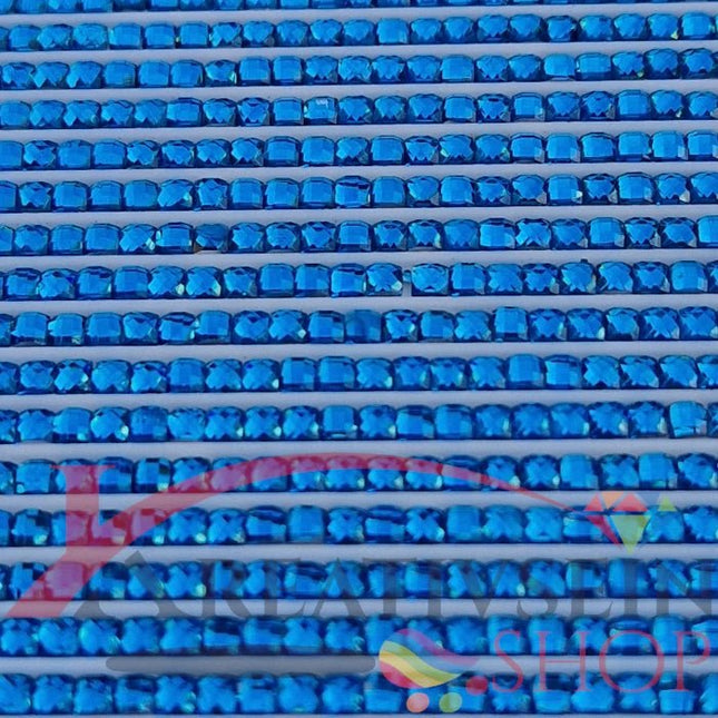 DMC 995 Electric Blue DK - eckige Steine - Strass - Diamond Painting